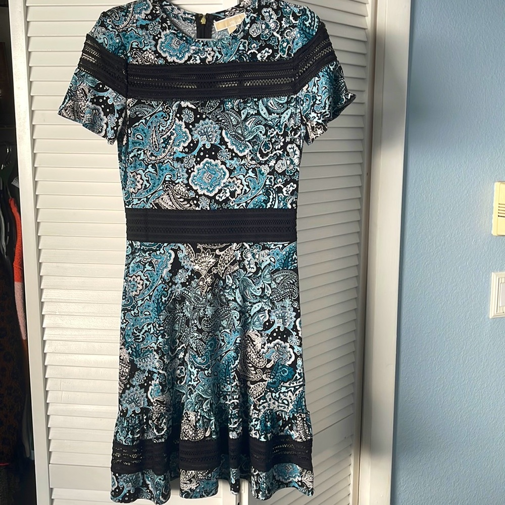 Michael Kors Blue Paisley dress